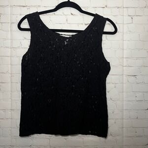 Black Lace Tank Top – Express Tricot – Size L